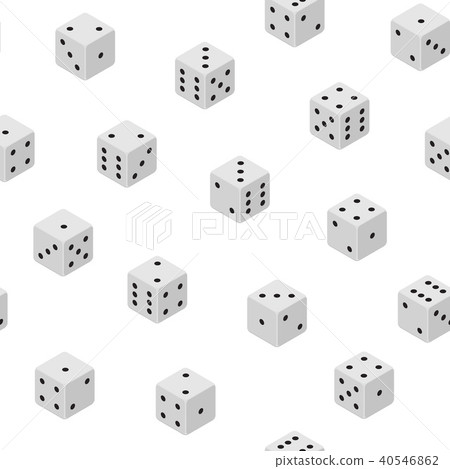 3d Dice Combinations Seamless Pattern Background Isometric View. Vector 3d Dice Combinations Seamless Pattern Background Isometric View. Vector 40546862