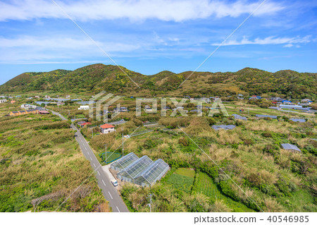 Aerial view near Tirayama city Hirasagoura coast Aerial view near Tirayama city Hirasagoura coast 40546985