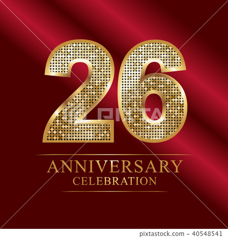 26th Golden shiny mosaic in disco ball style. 40548541