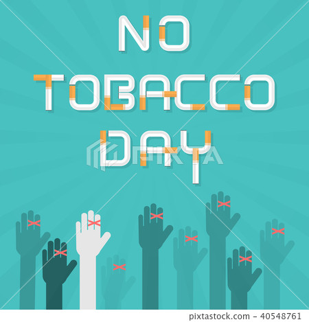 Human hands and cigarette.Quit Tobacco vector logo 40548761