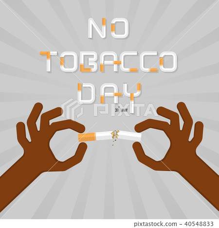 Stop smoking,human hands breaking the cigarette 40548833
