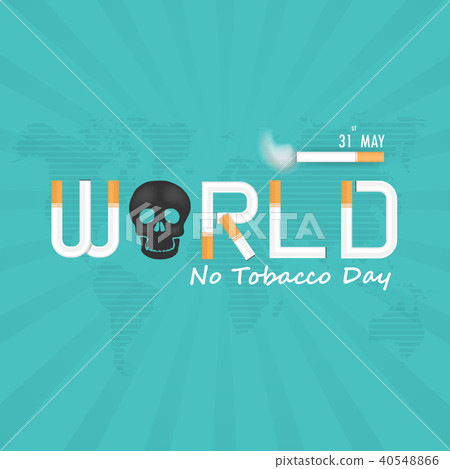 World No Tobacco Day calligraphy background design 40548866