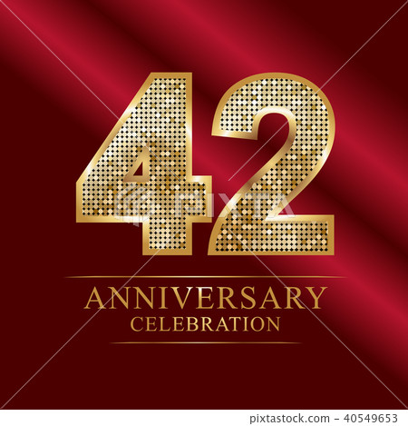 42nd Golden shiny mosaic in disco ball style. 42nd Golden shiny mosaic in disco ball style. 40549653