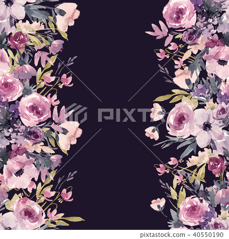 Watercolor spring floral pattern Watercolor spring floral pattern 40550190