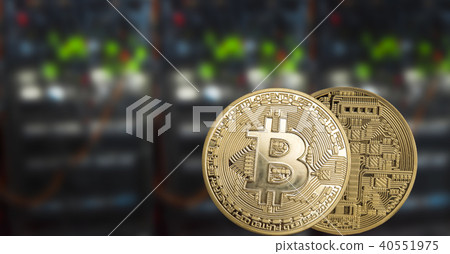 bitcoin coin of golden color. 40551975