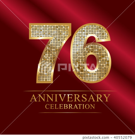 76th Golden shiny mosaic in disco ball style. 76th Golden shiny mosaic in disco ball style. 40552079