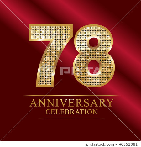 78th Golden shiny mosaic in disco ball style. 78th Golden shiny mosaic in disco ball style. 40552081
