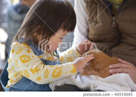 接觸試驗品的兩歲的小孩 接觸試驗品的兩歲的小孩 40554095