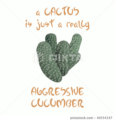 slogan cactus is just really aggressive cucumber  40554147