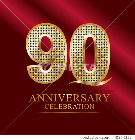 90th anniversary disco ball logotype. 40554332