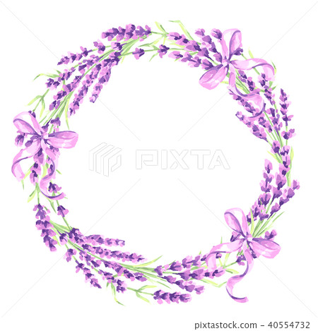 Lavender flowers decorative element. Lavender flowers decorative element. 40554732