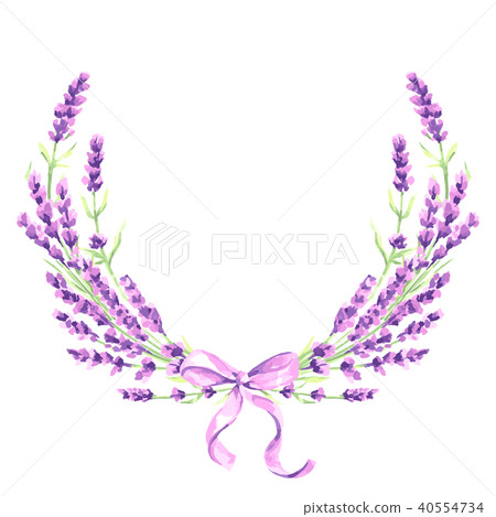 Lavender flowers decorative element. Lavender flowers decorative element. 40554734