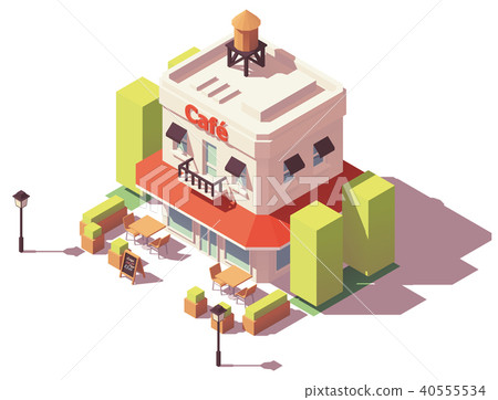 Vector isometric cafe building 40555534