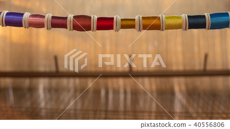 Traditional loom machine in Thailand Traditional loom machine in Thailand 40556806