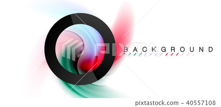 Swirl fluid flowing colors motion effect, holographic abstract background 40557108