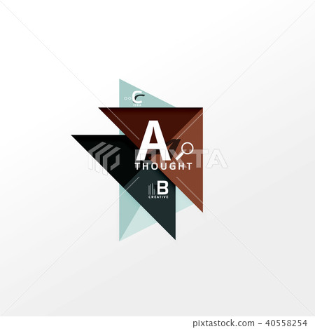 Geometric infographic banner, paper info diagram created with color shapes Geometric infographic banner, paper info diagram created with color shapes 40558254