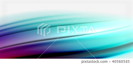 Blurred fluid colors background, abstract waves lines, vector illustration 40560585