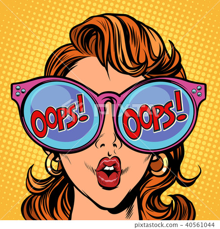 Woman oops pop art 40561044