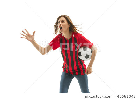Belgian fan celebrating on white background Belgian fan celebrating on white background 40561045