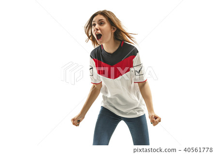 egyptian football fan on white background 40561778