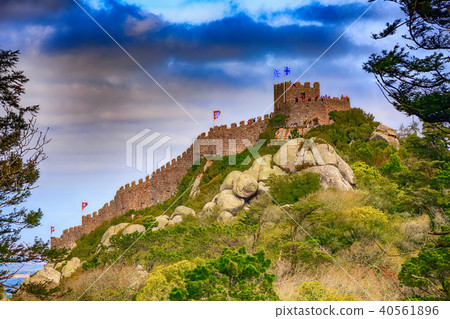 Castle of moors in Sintra, Portugal Castle of moors in Sintra, Portugal 40561896