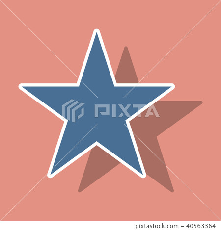 Star sticker icon, flat rank, favorite web symbol. Star sticker icon, flat rank, favorite web symbol. 40563364