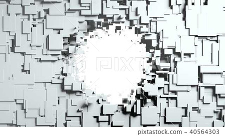 Black and white cubes screen wipe transition . White background 40564303