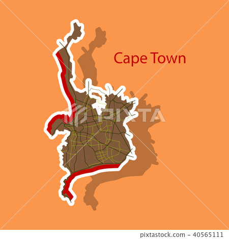 Sticker map of Capetown. 40565111