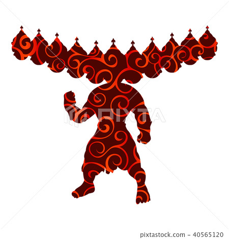 Ramayan pattern silhouette traditional religion spirituality 40565120