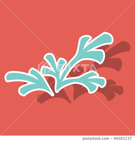 Sticker Leaves Vector Logo Template - Stock Illustration [40565237] - PIXTA