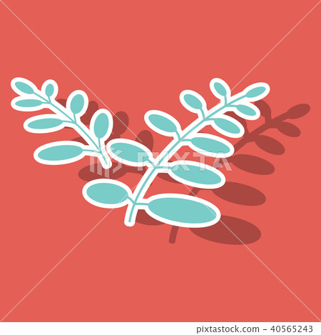 Sticker Leaves Vector Logo Template - Stock Illustration [40565243] - PIXTA