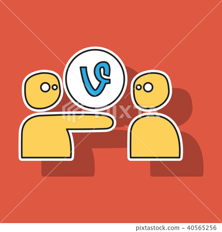 Sticker vine icon vector 40565256