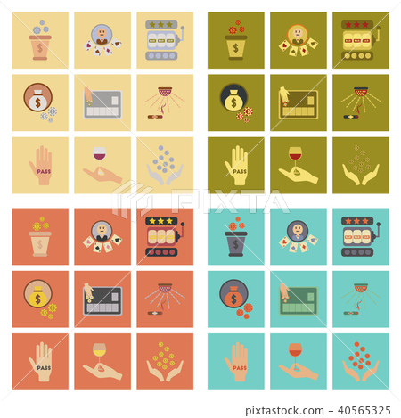assembly flat icons poker game assembly flat icons poker game 40565325
