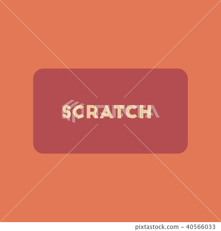 flat icon on stylish background scratch card flat icon on stylish background scratch card 40566033