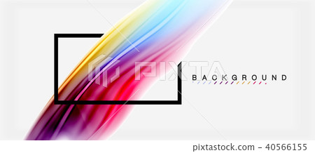 Blurred fluid colors background, abstract waves lines, vector illustration 40566155