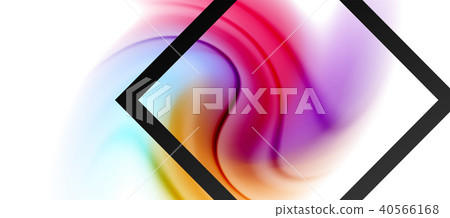 Swirl fluid flowing colors motion effect, holographic abstract background 40566168