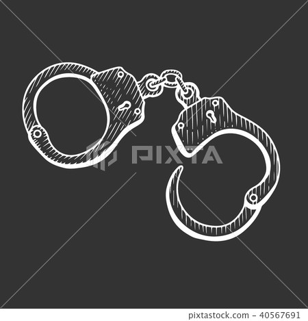 Handcuffs Hand drawn Handcuffs Hand drawn 40567691