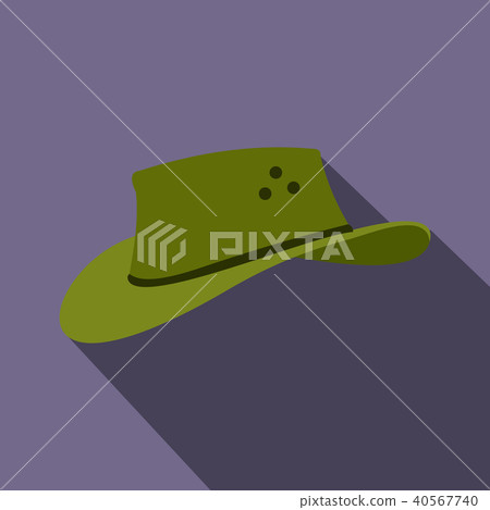 Cowboy hat icon, flat style Cowboy hat icon, flat style 40567740