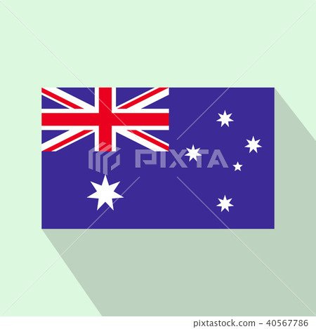 Flag of Australia icon, flat style Flag of Australia icon, flat style 40567786