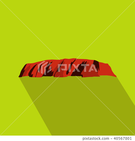 Majestic Uluru icon, flat style Majestic Uluru icon, flat style 40567801