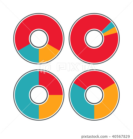 Pie charts with a hole in the center icon Pie charts with a hole in the center icon 40567829