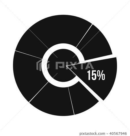 Percentage diagram icon, simple style Percentage diagram icon, simple style 40567946