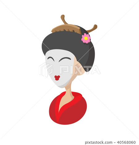 Geisha icon, cartoon style Geisha icon, cartoon style 40568060
