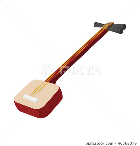 Shamisen icon, cartoon style 40568079
