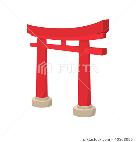 Gate Torii icon, cartoon style 40568096