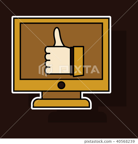 Sticker Thumbs up like social network Facebook etc Sticker Thumbs up like social network Facebook etc 40568239