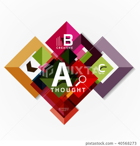 Paper infographic banner template with a b c options, infographics elements 40568273