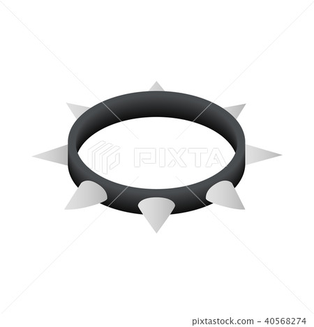 Leather fetish collar icon, isometric 3d style 40568274