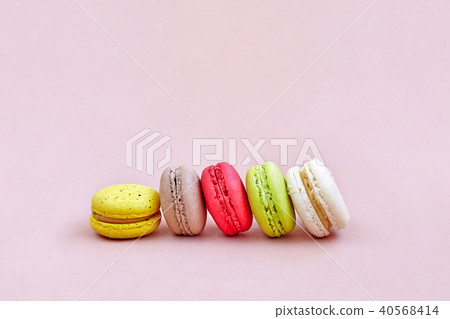 macaroons on the lemonade background copy space macaroons on the lemonade background copy space 40568414