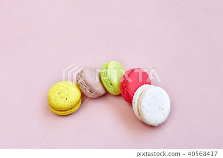 macaroons on the lemonade background text space macaroons on the lemonade background text space 40568417